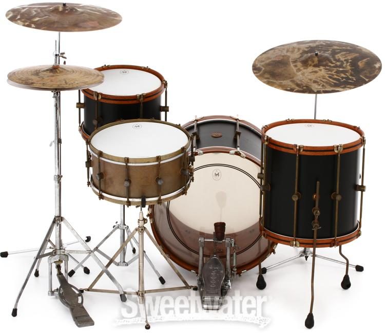 A F Drum Company Black Club 3 Piece Shell Pack Sweetwater