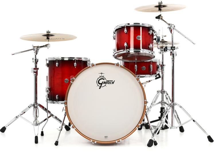 Gretsch Drums Catalina Club CT1-R444C 4-piece Shell Pack with Snare Drum -  Gloss Crimson Burst | Sweetwater