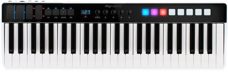 Ik Multimedia Irig Keys I O 49 49 Key Keyboard Controller With Audio Interface For Ios Mac Pc Sweetwater