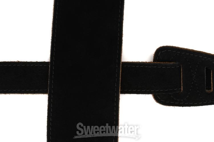 Levy's MS26-BLK 2.5-inch Suede Leather Strap Black