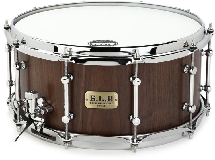 Tama S.L.P. G-Walnut Snare Drum - 6.5 x 14 inch - Matte Black Walnut