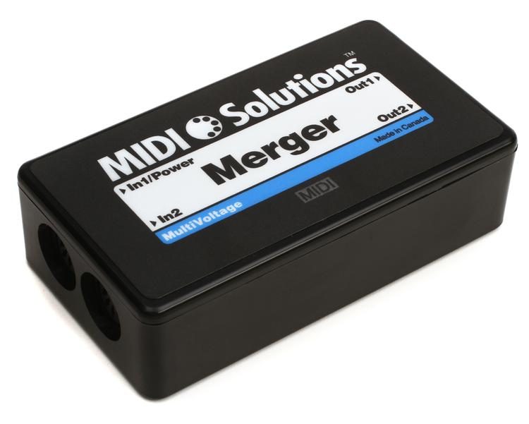 Inspeccionar Mucho debajo MIDI Solutions MultiVoltage Merger 2-in 2-out MIDI Merge Box | Sweetwater