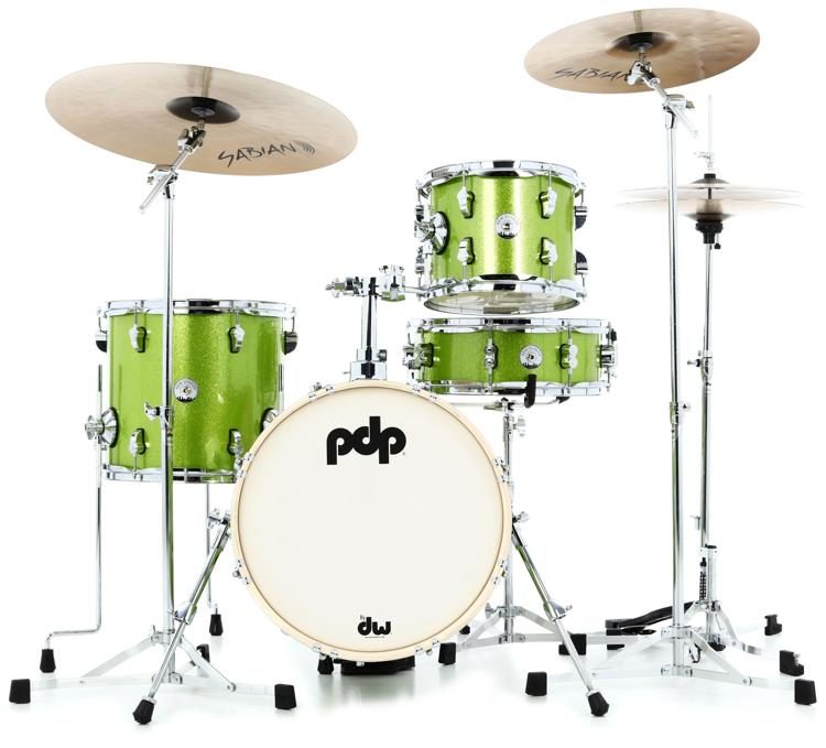 PDP New Yorker 4-piece Shell Pack - Electric Green Sparkle