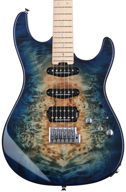 ESP Original Snapper CTM Electric Guitar - Nebula Blue Burst with Maple  Fingerboard