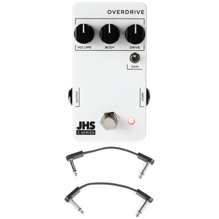 JHS 3 Series Overdrive Pedal with 3 Patch Cables Sweetwater