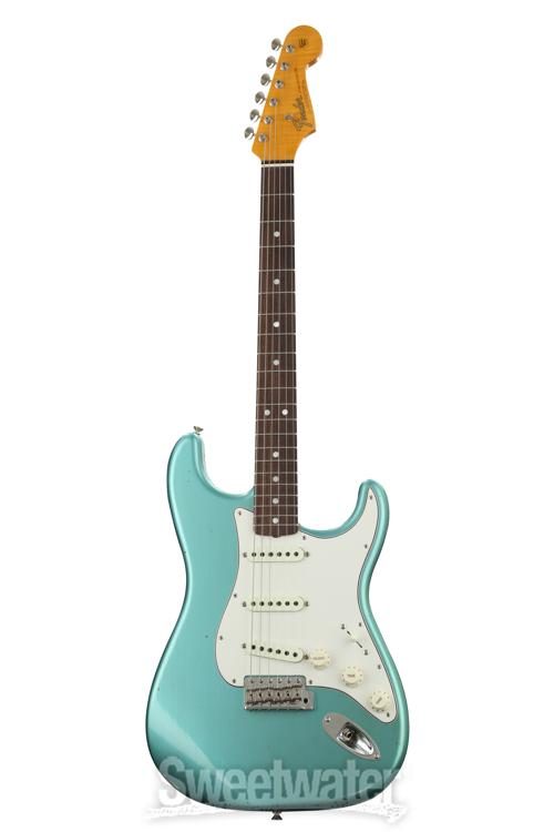 teal green guitar