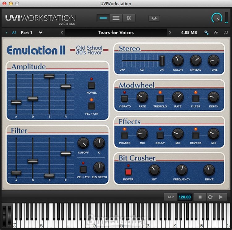 UVI Emulation II 12-bit Synth / Sampler Software Instrument 