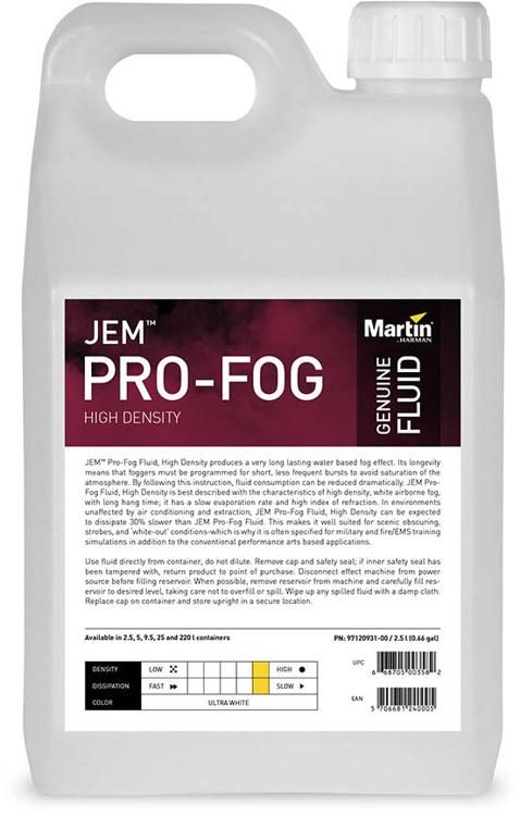 Jem Pro Fog Fluid High Density 2 5 Liter 4 Pack Jem Pro Fog Fluid High Density 2 5 Liter 4 Pack
