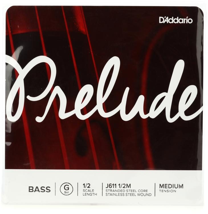 D'Addario J611 Prelude Double Bass G String 1/2 Size Medium Tension