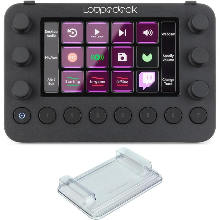 Loupedeck Live Customizable Desktop Interface and Decksaver Cover