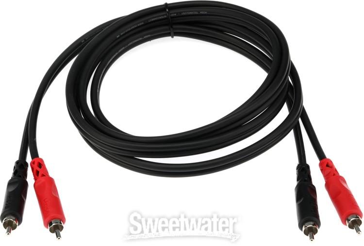 Black 6.5 Feet Hosa Unbalanced Snake RCA to RCA