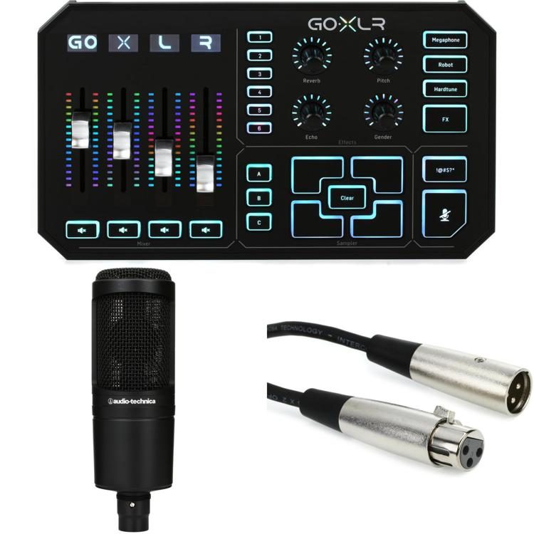 TC-Helicon Go XLR USB Streaming Mixer and AT2020 Mic Bundle