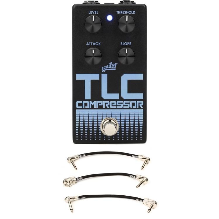 Aguilar TLC V2 Bass Compressor Pedal with 3 Patch Cables