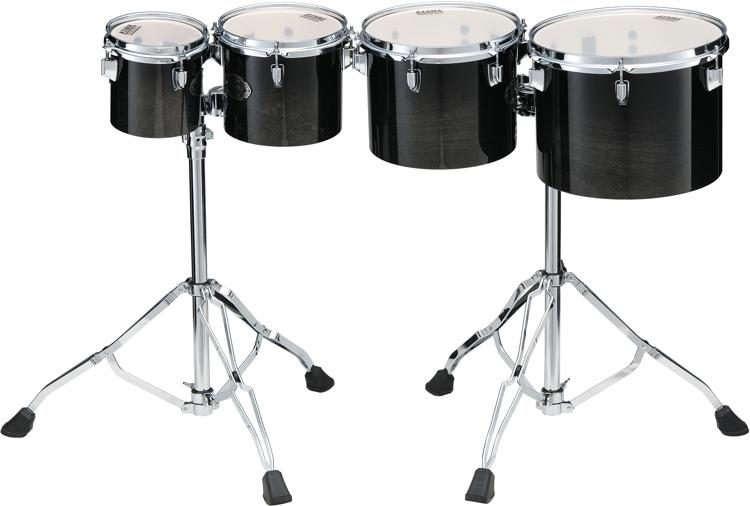 Tama High-pitched Single-Headed Concert Toms 4-pack - 6-/8-/10-/12-inch Transparent Black Burst | Sweetwater