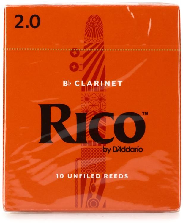 DAddario D'Addario Rico Royal Clarinet Reeds Bb #2.0 Ten Box RCB1020 