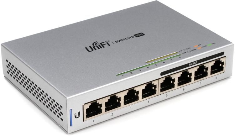 Ubiquiti US-8-60W UniFi 8 Port Managed GIgabit Switch with 4 802.3af PoE Ports 