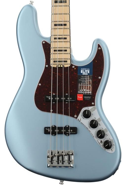 fender american elite jazz bass blue