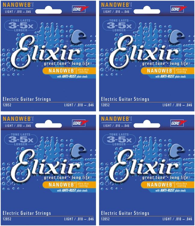 Elixir Strings 12052 Nanoweb Custom Light Electric Guitar Strings