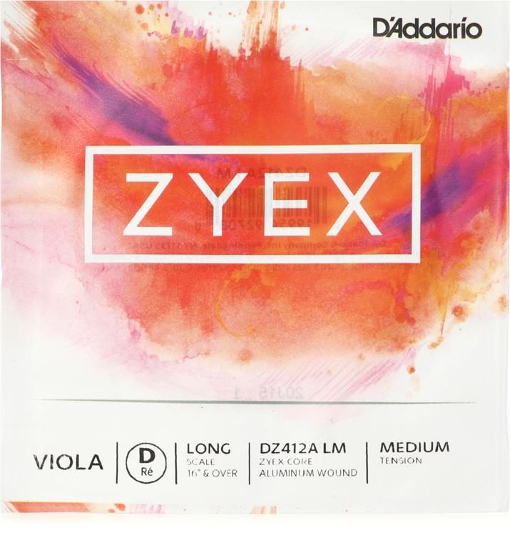 D'Addario DZ412 Zyex Viola D String Long Scale Sweetwater