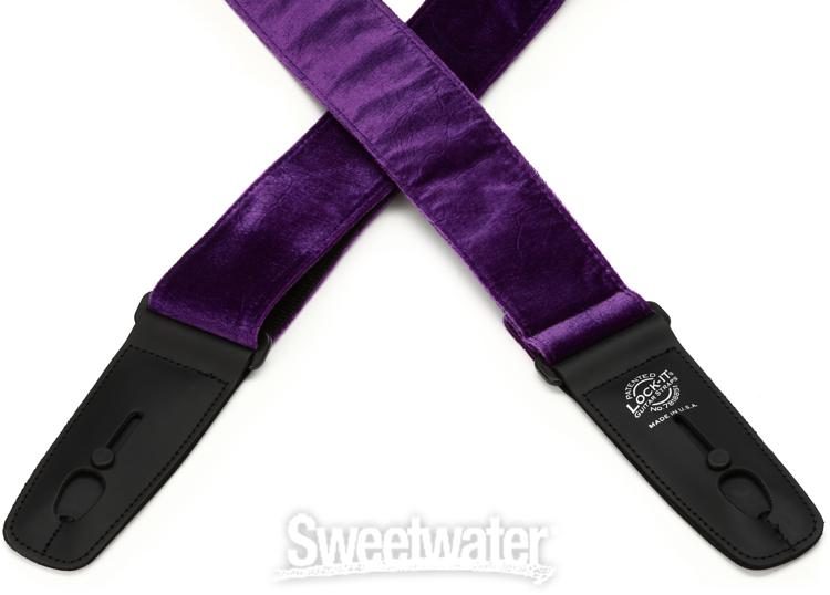 purple velvet guitar strap