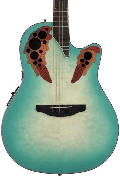 Ovation Celebrity Elite Plus CE44X-9B Mid-depth Acoustic-electric Guitar -  Mintburst | Sweetwater