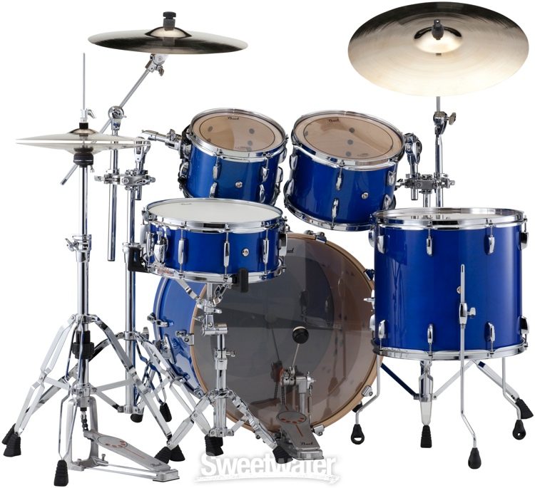 Pearl Session Studio Classic SSC924XUP/C 4-piece Shell Pack - Sheer Blue |  Sweetwater