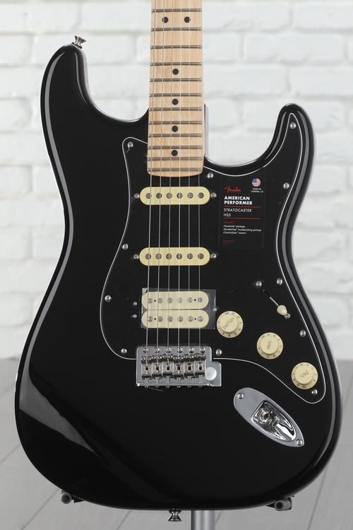 Fender American Performer Stratocaster HSS - Black with Maple Fingerboard