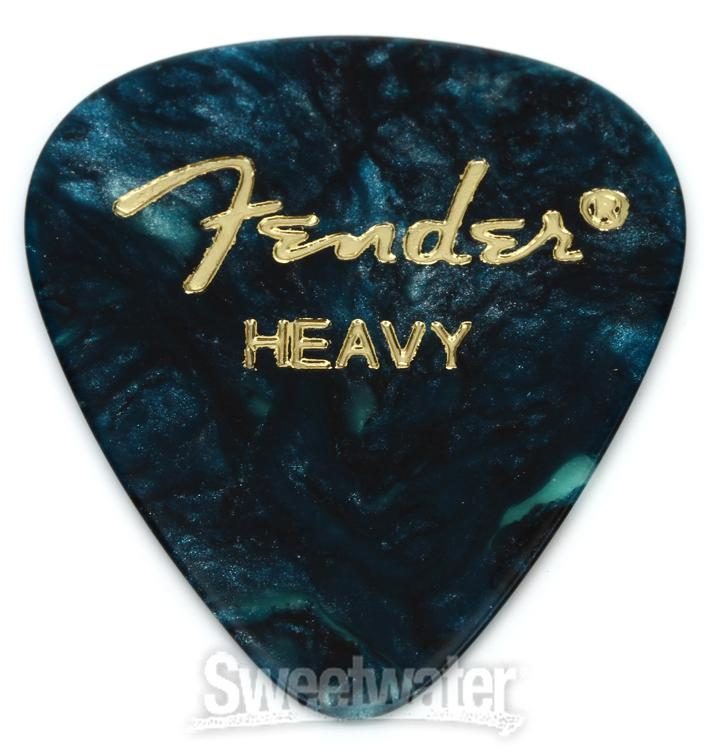 Fender 351 Shape Premium Celluloid Picks - Heavy Ocean Turquoise 12-pack |  Sweetwater