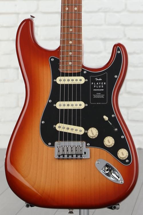 Fender Player Plus Stratocaster Electric Guitar - Sienna Sunburst with Pau  Ferro Fingerboard