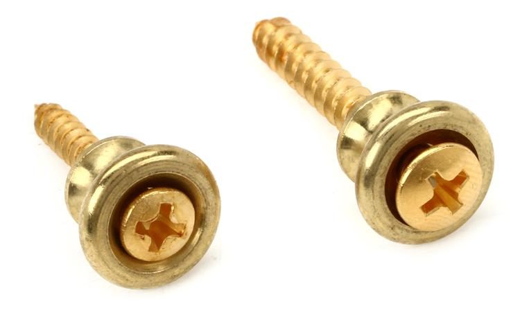 Gibson Accessories Strap Buttons Brass Sweetwater
