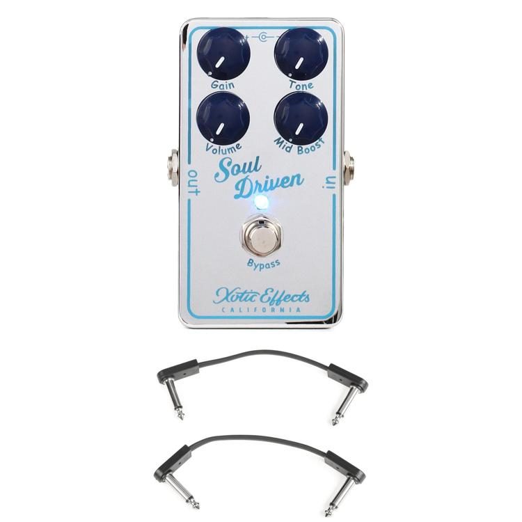 Xotic Soul Driven Overdrive Pedal with 3 Patch Cables