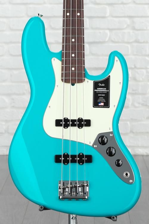 Fender American Professional II Jazz Bass - Miami Blue with Rosewood ...