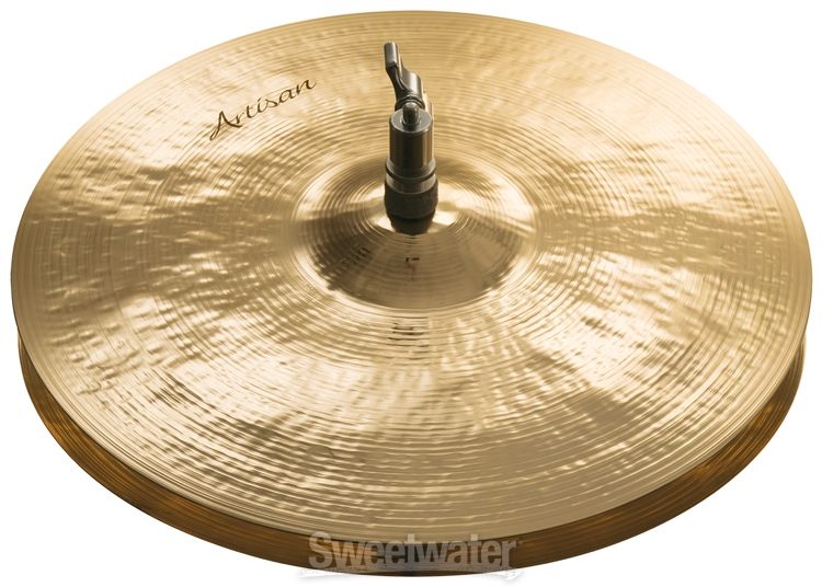 Sabian 14 inch Artisan Light Hi-hat Cymbals - Brilliant Finish