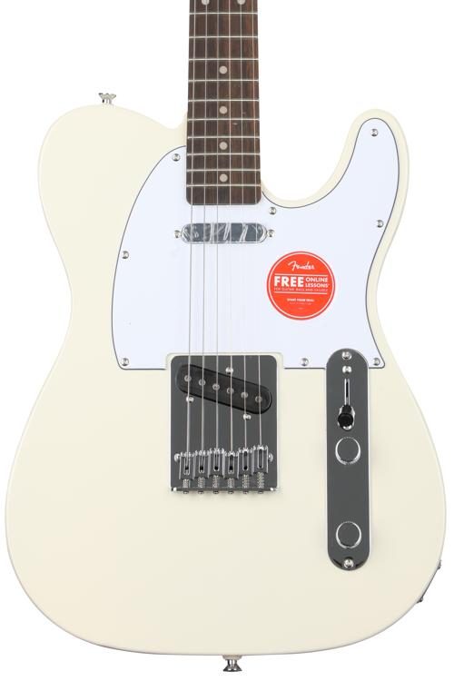 Squier Affinity Series Telecaster Electric Guitar - Olympic White with  Laurel Fingerboard