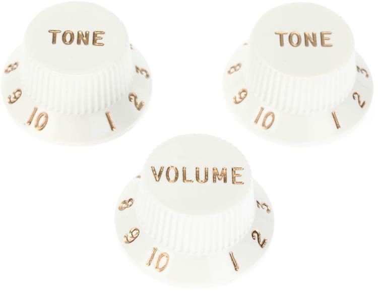 Fender Stratocaster Replacement Knobs White Sweetwater   099 2035 000 Large 