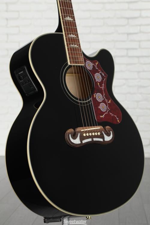 Epiphone J-200EC Studio Acoustic-Electric Guitar - Black