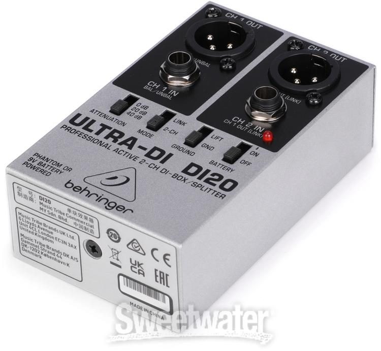 casual A través de Regaño Behringer Ultra-DI DI20 2-channel Active Direct Box / Splitter | Sweetwater
