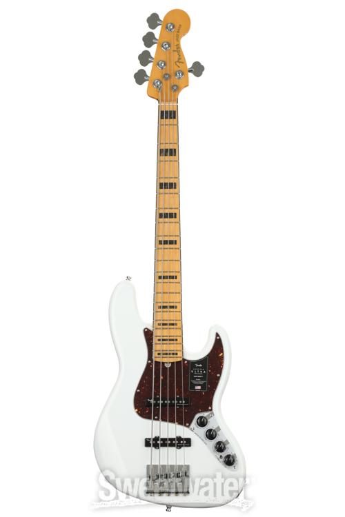 Fender American Ultra Jazz Bass V - Arctic Pearl with Maple 