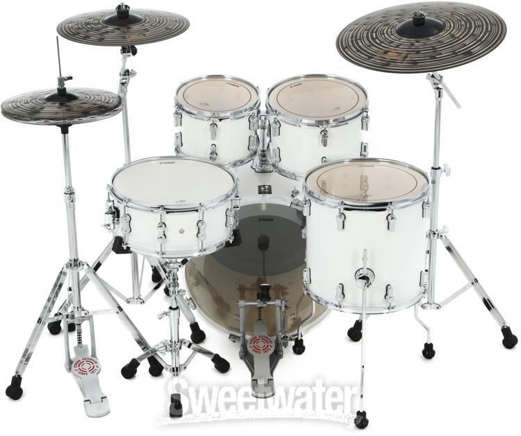 Sonor AQ1 Studio 5-piece Shell Pack with Hardware - Piano White | Sweetwater