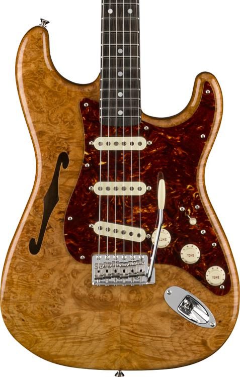 Fender Custom Shop Artisan Stratocaster Thinline - AAAA Maple Burl Top |  Sweetwater