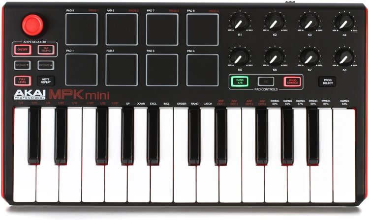 Akai Professional Mpk Mini Mkii 25 Key Keyboard Controller Sweetwater