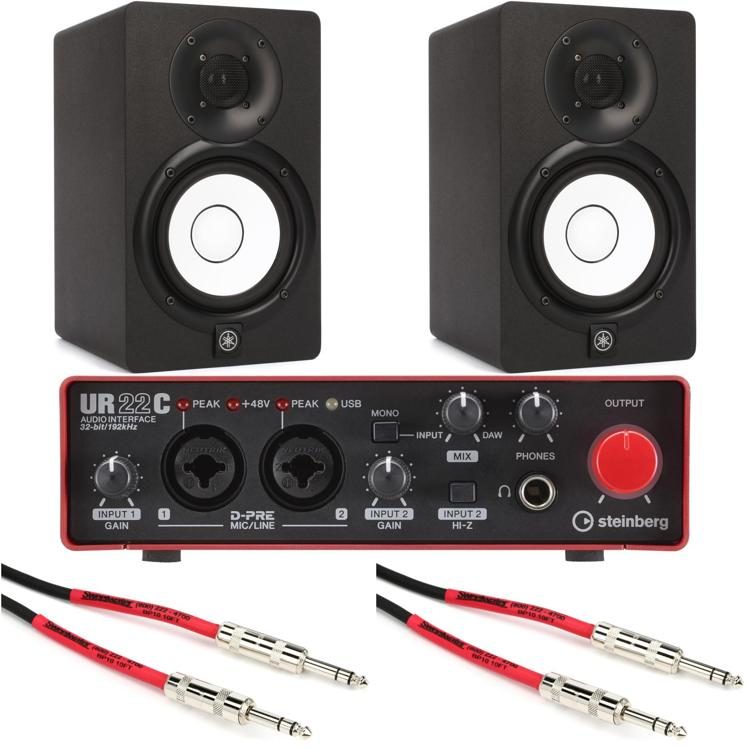 Steinberg UR22C USB Audio Interface Red and Yamaha HS5 5-inch Powered ...