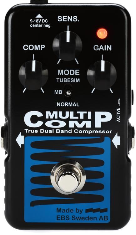 EBS MultiComp Blue Label Bass Compressor Pedal | Sweetwater