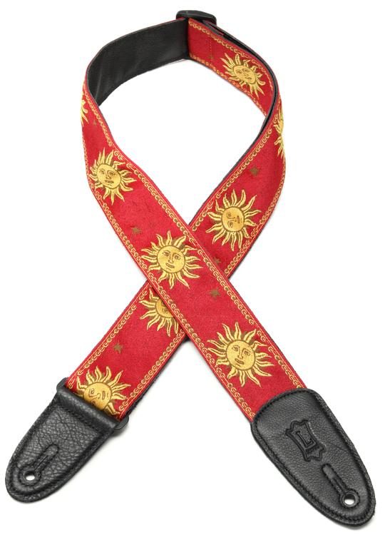 Levy's MPJG '60s Sun Polyester Guitar Strap - Red | Sweetwater
