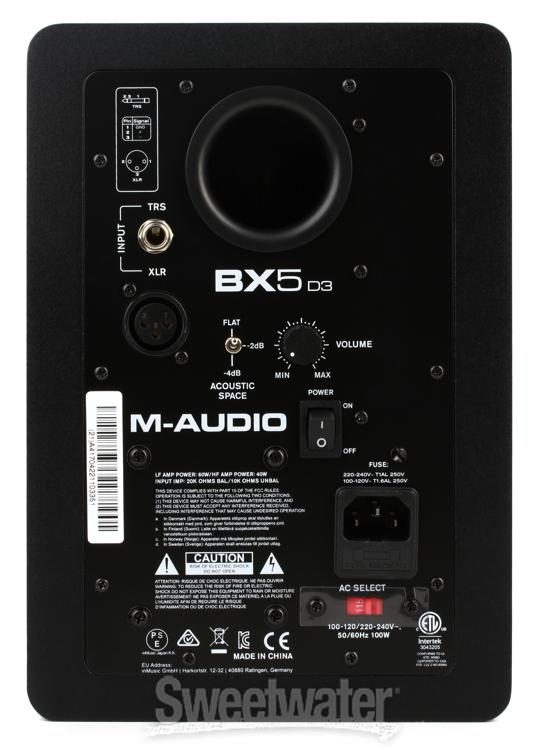 Vendedor Abandono paquete M-Audio BX5 D3 5 inch Powered Studio Monitor | Sweetwater