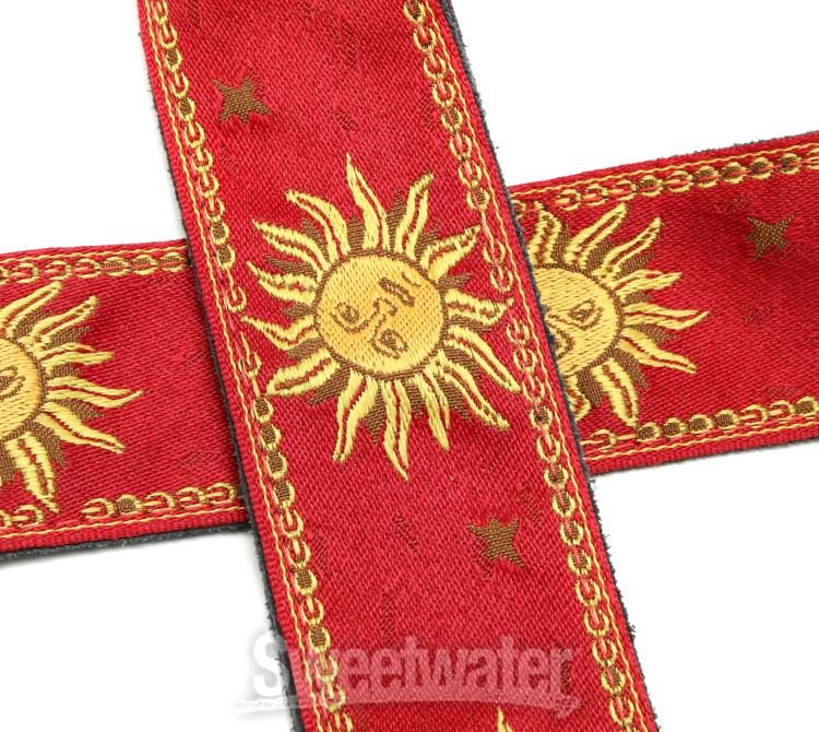 Levy's MPJG '60s Sun Polyester Guitar Strap - Red | Sweetwater