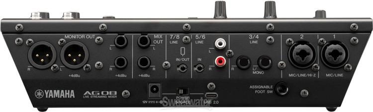 Yamaha AG08 8-channel Mixer/USB Interface for Mac/PC - Black