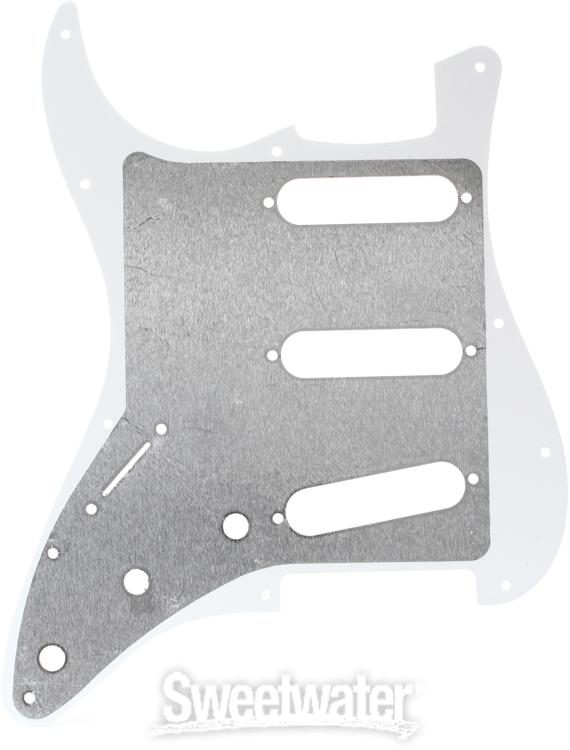 Fender 11-hole Modern-style Stratocaster S/S/S Pickguard - Black Moto |  Sweetwater