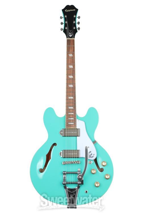 Epiphone Limited-edition Casino Archtop Hollowbody Electric Guitar -  Turquoise with Bigsby Tremolo