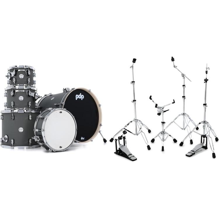 PDP Concept Maple 5-piece Shell Pack and Hardware Bundle - Satin 